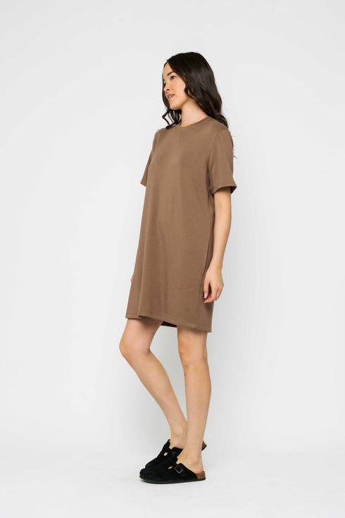 Nell-Luxe Fleece Tee Dress